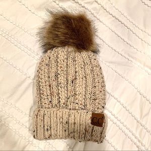 NWOT C.C Beanie With Pom